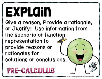 AP Precalculus Task Verbs Poster Set - Image 3