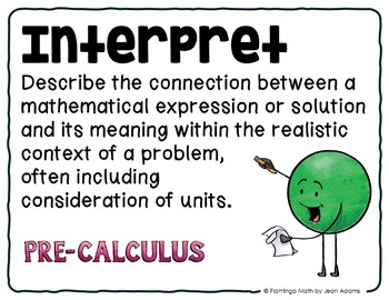 AP Precalculus Task Verbs Poster Set - Image 4