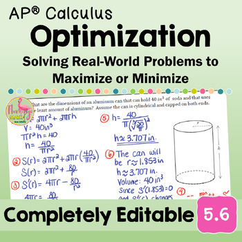 Optimization (Unit 5 AP Calculus)