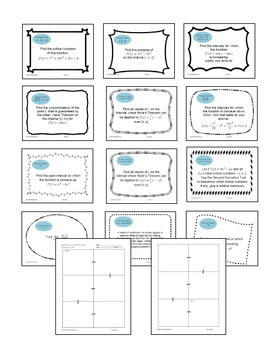 Calculus Applications of the Derivative Scavenger Hunt Activity (Unit 5) - Image 3