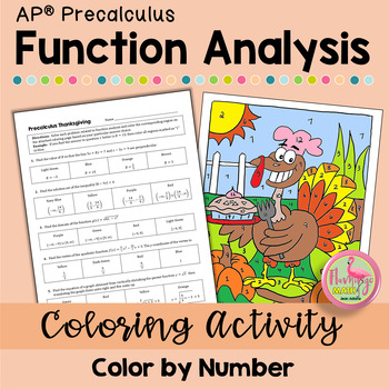 Function Analysis Color-by-Number Thanksgiving Activity