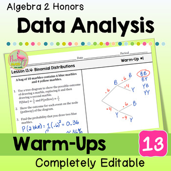 Data Analysis and Statistics Warm-Ups (Unit 13 Algebra 2)