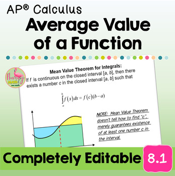 Mean Value Theorem for Integrals (Unit 8 AP Calculus)