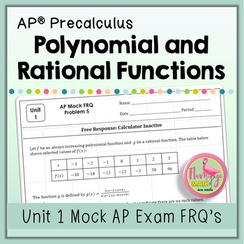 AP Precalculus Mock Free Response FRQ Set (Unit 1)