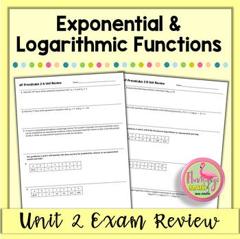 AP Precalculus Exponential and Logarithmic Functions Unit Review