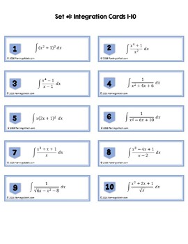 Antidifferentiation Triples Task Card Activity (Calculus - Unit 6) - Image 2