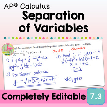 Separation of Variables (Unit 7 AP Calculus)
