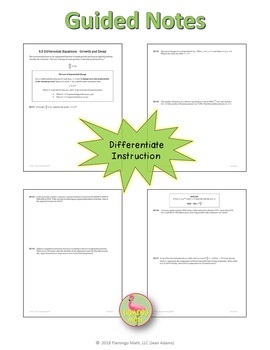 Differential Equations Growth and Decay (Unit 7 AP Calculus) - Image 2