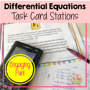 Calculus Differential Equations Stations Activity (Unit 7)