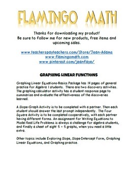 Graphing Linear Functions Basics (Algebra 2 - Unit 2) - Image 2