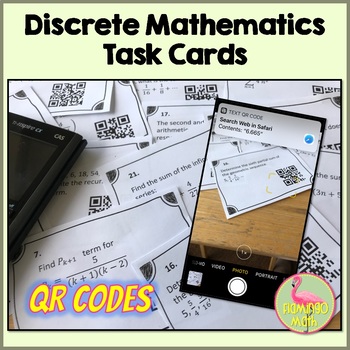 Discrete Mathematics Task Cards with QR Codes Unit 9 Precalculus