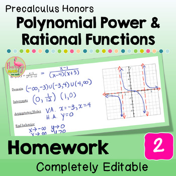 Polynomial Power and Rational Functions Homework Unit 2 Precalculus