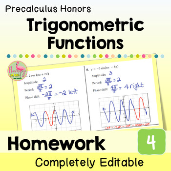 Trigonometric Functions Unit Homework Unit 4 Precalculus