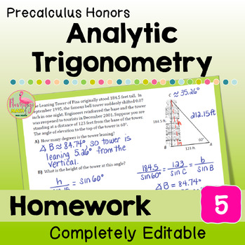 Analytic Trigonometry Unit 5 Homework Precalculus