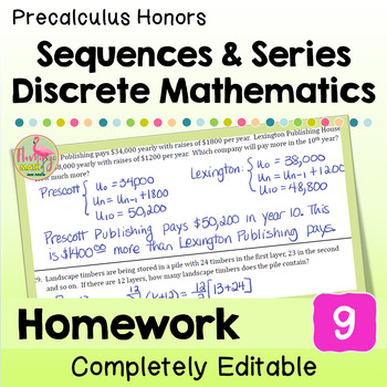 Sequences & Series Homework Unit 9 Precalculus
