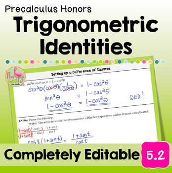 Proving Trigonometric Identities Lesson Unit 5 Precalculus