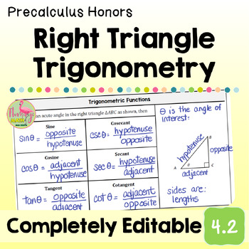Right Triangle Trigonometry Lesson Unit 4 Precalculus
