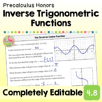 Inverse Trigonometric Functions Lesson Unit 4 Precalculus