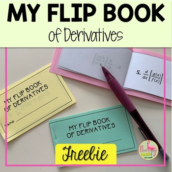 Calculus Derivatives Flip Book Freebie