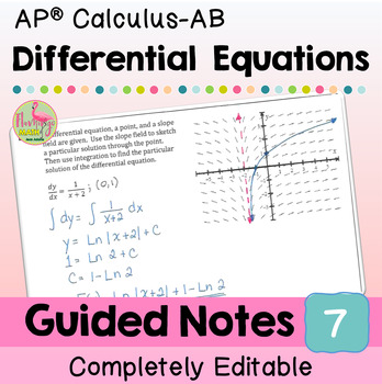 Differential Equations Guided Notes (Unit 7 AP Calculus AB)