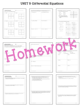 Differential Equations Homework (Unit 7 AP Calculus AB) - Image 2