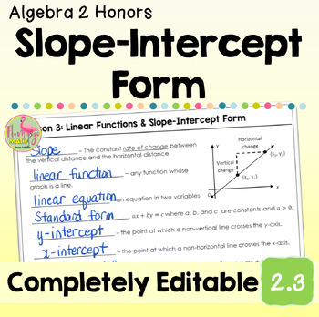 Slope-Intercept Form (Algebra 2 - Unit 2)