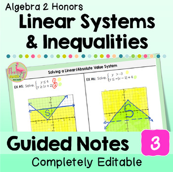 Linear Systems and Inequalities Guided Notes (Algebra 2 - Unit 3)