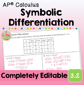 Symbolic Differentiation (Unit 3 Calculus)