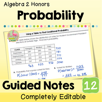 Probability Guided Notes (Algebra 2 - Unit 12)