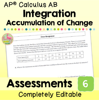 Integration Assessments (Unit 6 AP Calculus AB)