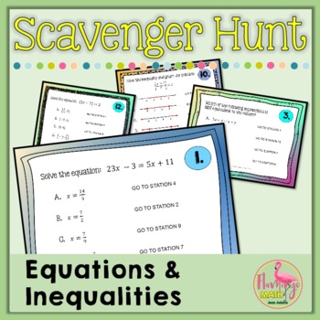 Equations and Inequalities Scavenger Hunt (Algebra 2 - Unit 1)