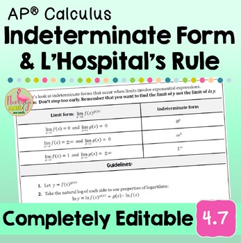 Indeterminate Forms (BC Calculus-Unit 4)