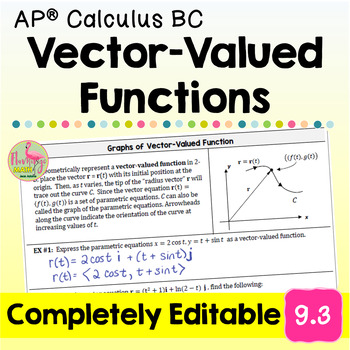 Vector-Valued Functions (Unit 9 AP Calculus BC)