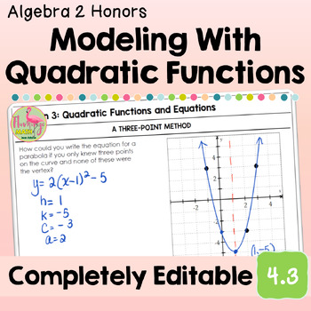 Modeling with Quadratic Functions (Algebra 2 - Unit 4)