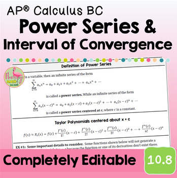 Power Series and Interval of Convergence (BC Calculus - Unit 10)