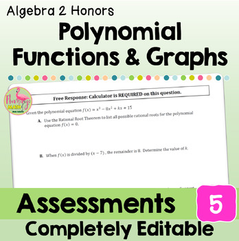 Polynomial Functions Assessments (Algebra 2 - Unit 5)
