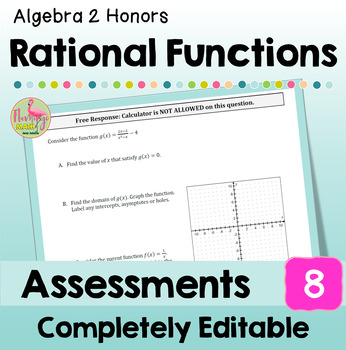 Rational Functions Assessments (Algebra 2 - Unit 8)
