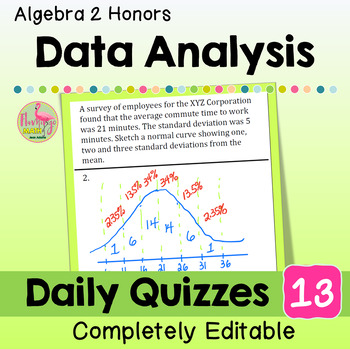 Data Analysis and Statistics Daily Quizzes (Algebra 2 - Unit 13)