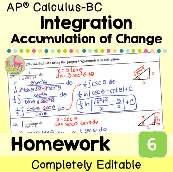 Integration Homework (Unit 6 AP Calculus BC)