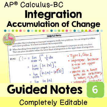 Integration Guided Notes (Unit 6 AP Calculus BC)