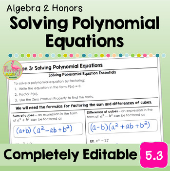 Solving Polynomial Equations (Algebra 2 - Unit 5)