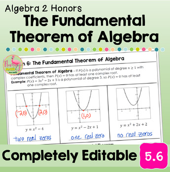 The Fundamental Theorem of Algebra (Algebra 2 - Unit 5)