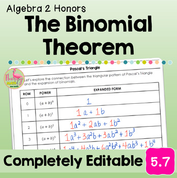 The Binomial Theorem (Algebra 2 - Unit 5)