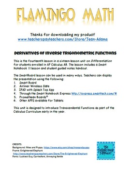 Derivatives of Inverse Trigonometric Functions (Unit 3 Calculus) - Image 2