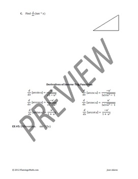 Derivatives of Inverse Trigonometric Functions (Unit 3 Calculus) - Image 4