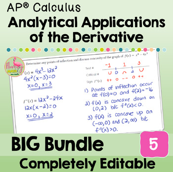 Analytical Applications of Differentiation BIG Bundle (Unit 5 AP Calculus)