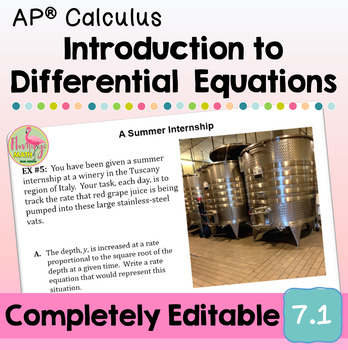 Introduction to Differential Equations (Unit 7 AP Calculus )