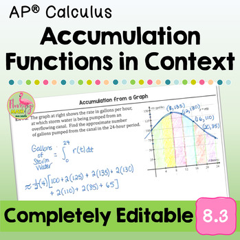 Accumulation Functions in Contexts (Unit 8 AP Calculus)