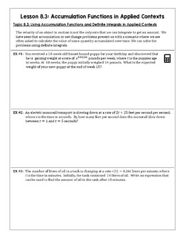 Applications of Integration BIG Bundle (Unit 8 AP Calculus AB) - Image 2
