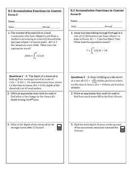 Applications of Integration BIG Bundle (Unit 8 AP Calculus AB) - Image 4